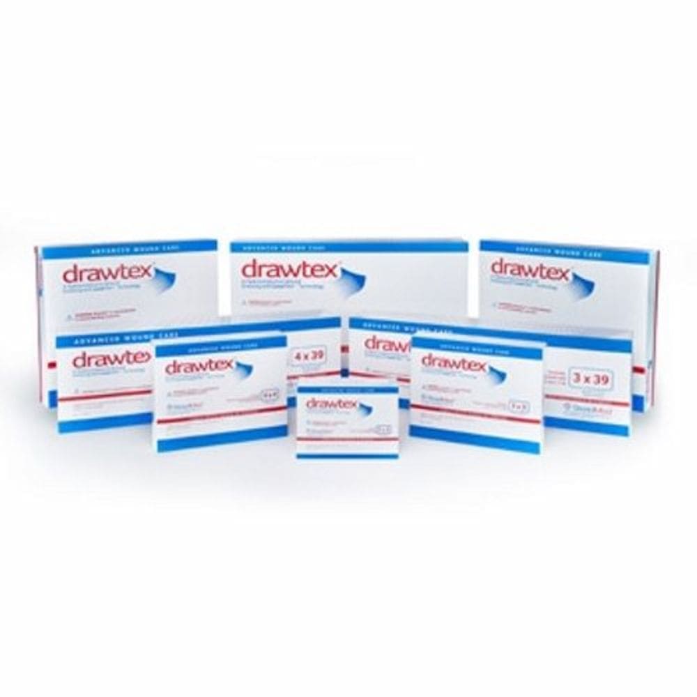 Curativo de ferida não aderente Drawtex Leva Fiber 8 X 8 Polegadas 1 Cada por SteadMed