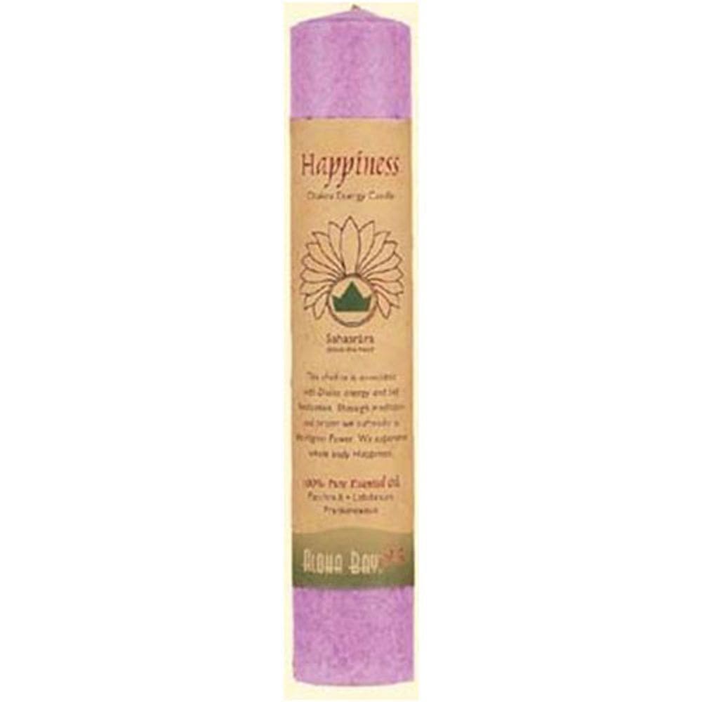 Vela, pilar de chakra (felicidade) violeta da Aloha Bay (pacote com 2)