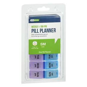 Recipiente de pí de viagem Ezy Dose 7 dias am/pm 1 cada por Ezy Dose (pacote com 2)