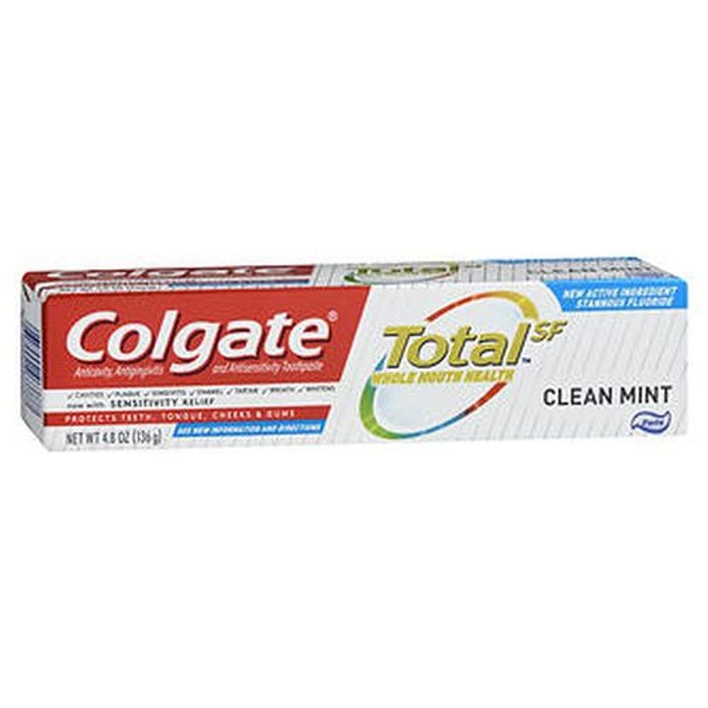 Pasta de dente Colgate Total SF anticavitária-antigengivite e antissensibilidade 3,3 onças da Colgate (pacote com 2)
