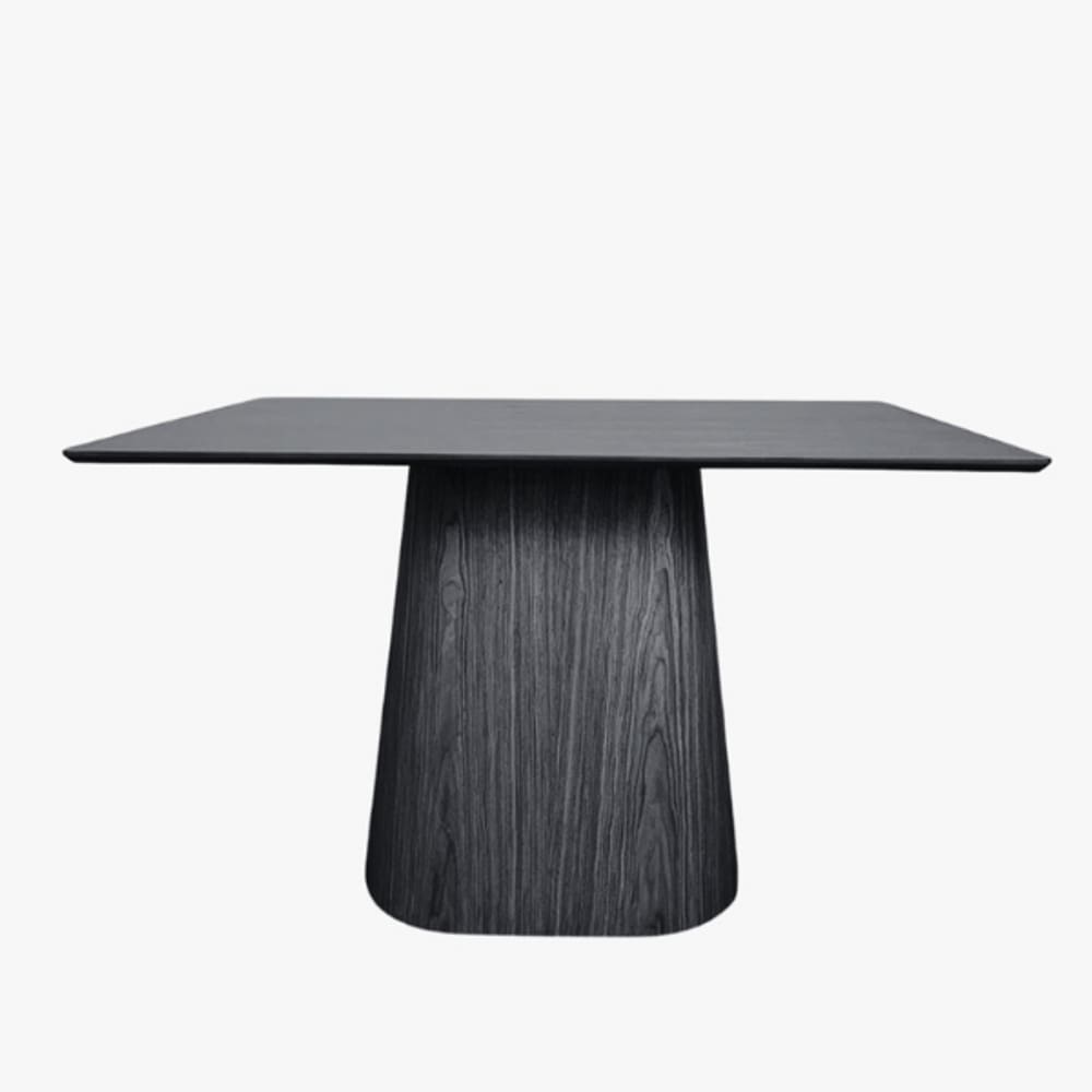 Mesa de Jantar Cone Retangular 120x80 cm Tampo Ébano Base Ébano