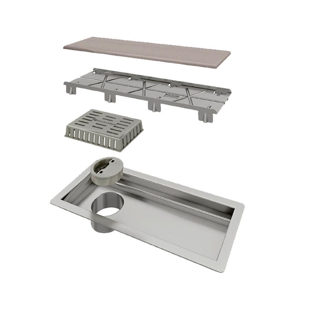 Ralo Linear Tiny Base Inox Tampa Oculta Elleve