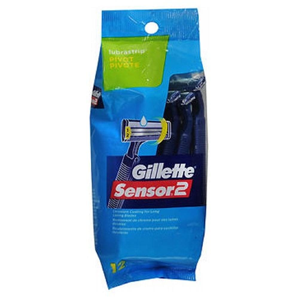 Lâminas de barbear descartáveis Gillette Sensor 2 12 cada da Gillette (pacote com 4)