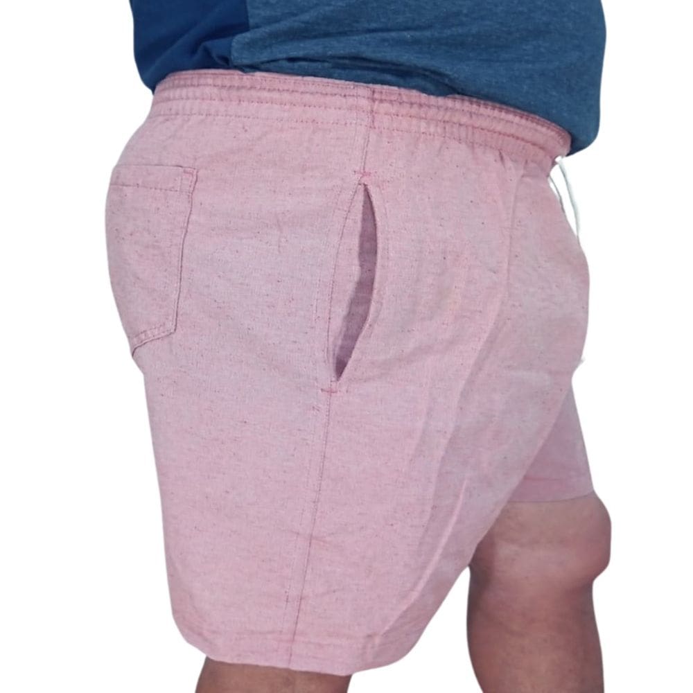 Short Masculino Casual Bermuda Curta de Linho