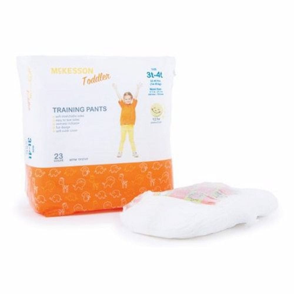 Calça de treino infantil unissex McKesson pull on com costuras rasgáveis 3T a 4T estojo descartável de absorção pesada de 92 da McKesson (pacote com 2