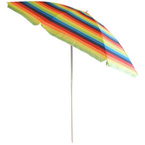 Guarda Sol Articulado Praia Grande 2,4 metros Piscina Pesca Camping Importway Iwgsa-240 Colorido