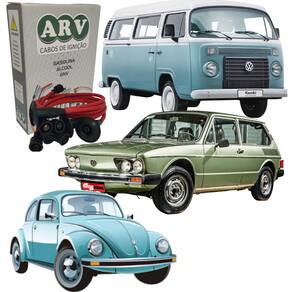 Jogo Cabo Vela ARV Kombi 1500 A 1600 74/96 Fusca Brasília