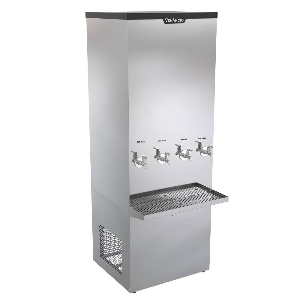 Bebedouro Industrial 200 Litros Venâncio Inox 3 Torneiras Geladas 1 Natural 220V BI200L-50613