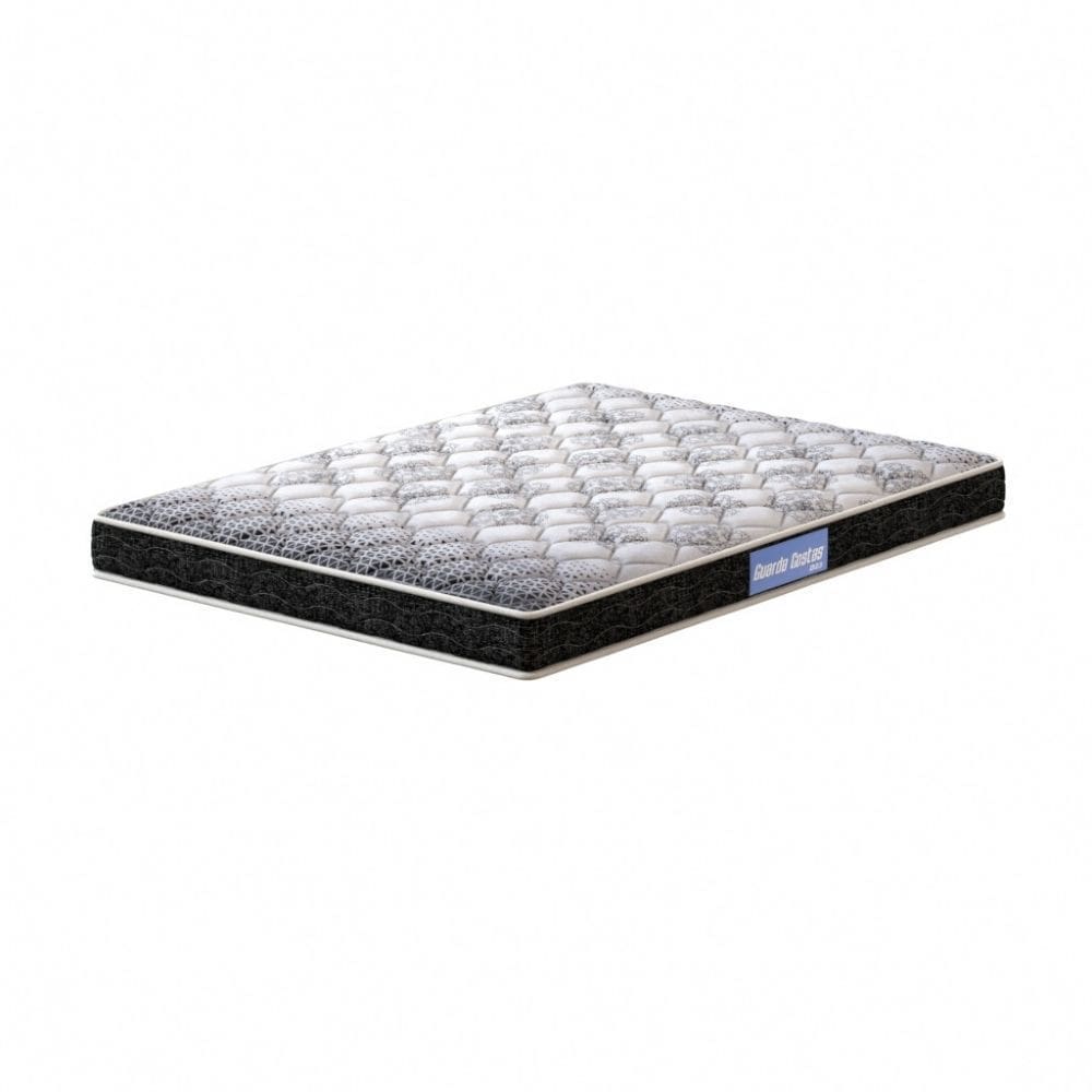 Colchão King Espuma D23 Guarda Costas Probel 12cm Branco/Preto