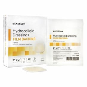 Curativo hidrocolóide 2 x 2 polegadas bege claro estéril 20 unidades da McKesson (pacote com 2)