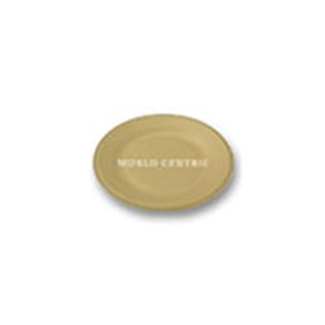 Placa de borda ondulada de fibra compostável de bagaço de palha de trigo de 6 polegadas 20 CT (caixa com 12) da World Centric (pacote com 2)