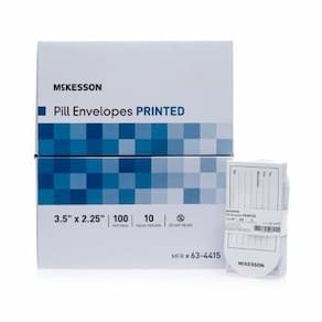 Envelope de comprimidos McKesson branco 2-1/4 x 3-1/2 polegadas 1000 unidades da McKesson (pacote com 2)