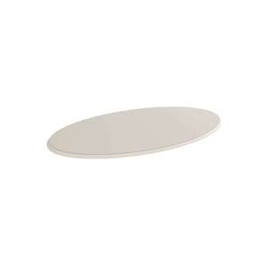 tampo oval para mesa de jantar com vidro peônia off white 180 cm