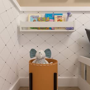 Prateleira Infantil de Livros e Decoração Branco