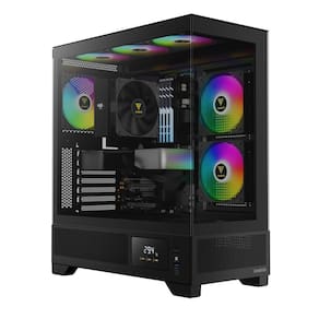 Gabinete Gamer Gamdias Atlas M1 Preto - Lateral e Frontal em Vidro - 3 Coolers ARGB Inclusos