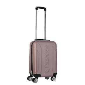 Mala de Bordo Abs para Viagem Mormaii Mor-1900 Cadeado Integrado Rodas Duplas Giro 360 Rose