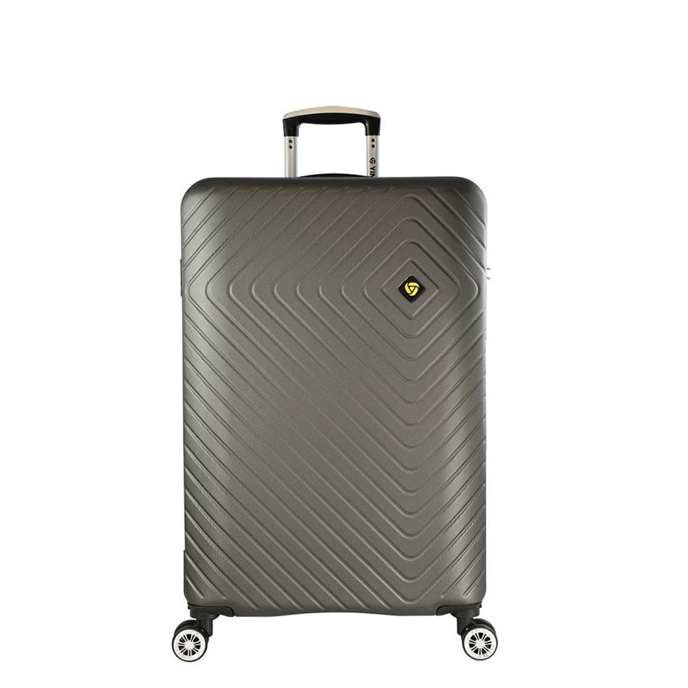 Mala de Bordo Pequena para Viagem Abs Yins 21167 Cadeado Integrado Rodas Duplas 360º Amarelo Tam Pp