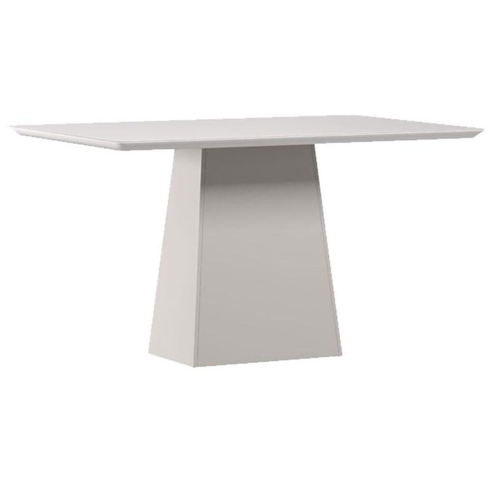 Mesa de Jantar 135x90 cm Barbara com Vidro Off White – New Ceval