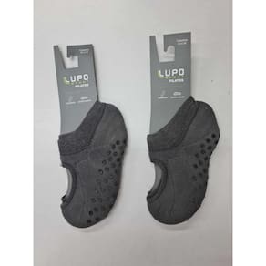 2 Pares Meia Pilates Feminina Lupo 3286.Cor:Cinza;Tamanho:37 a 40;Gênero:Feminino
