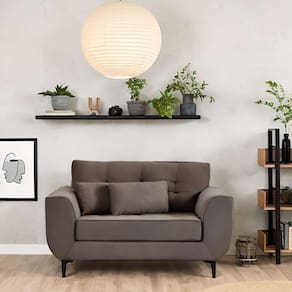 sofá 2 lugares piacenza suede marrom 152 cm