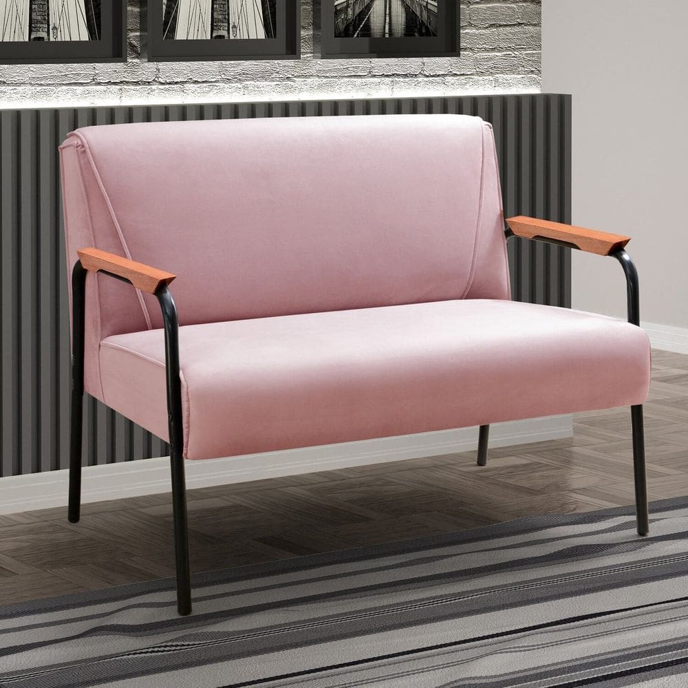 Namoradeira Decorativa Braços Fixo Jade Rose