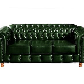 Sofá Chesterfield Luís Xv 3 Lugares Retrô Decoração Verde