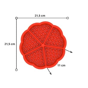 Forma Assadeira De Silicone Para Waffles Formato De Coração