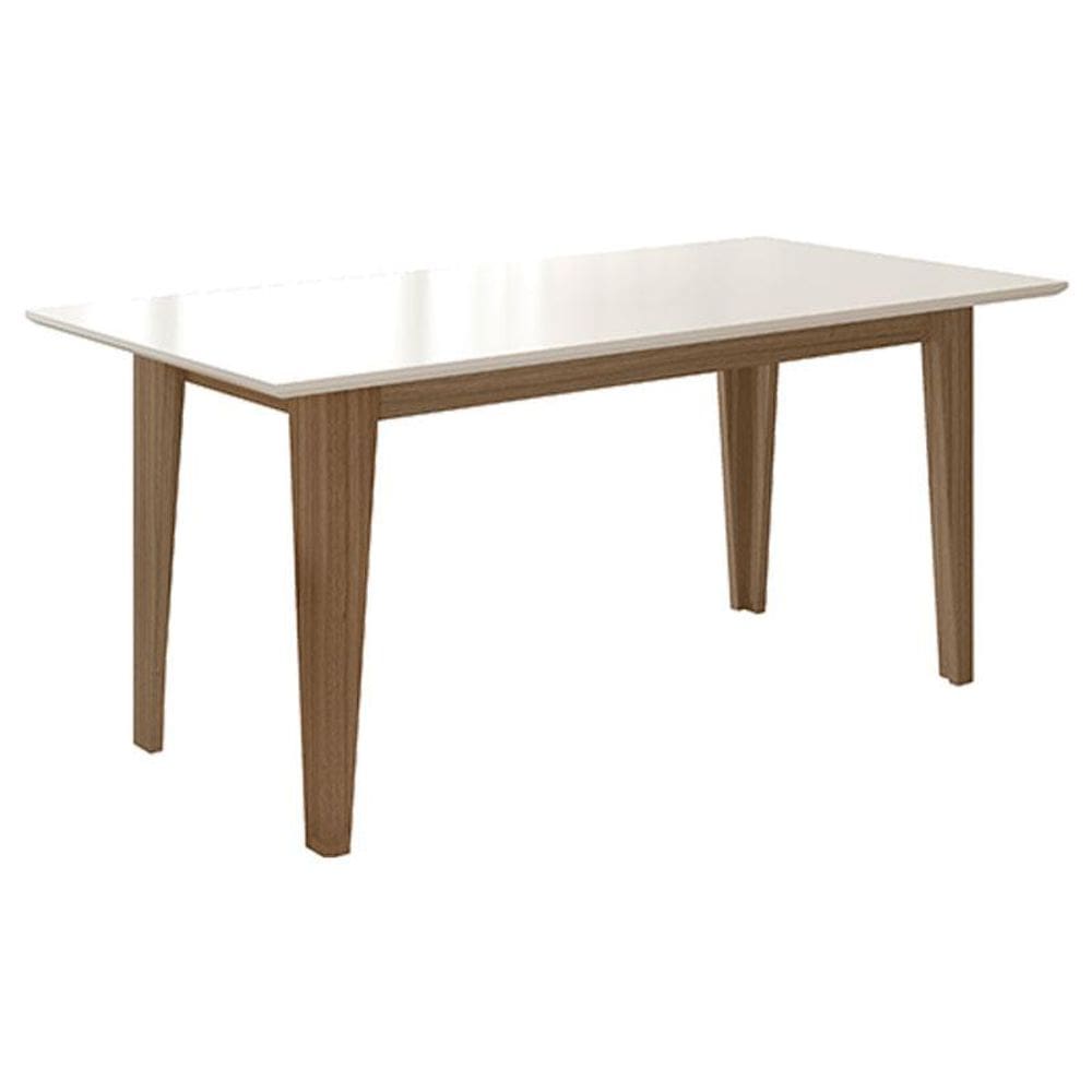 Mesa de Jantar 160cm Liz Carvalho Off White – Poliman