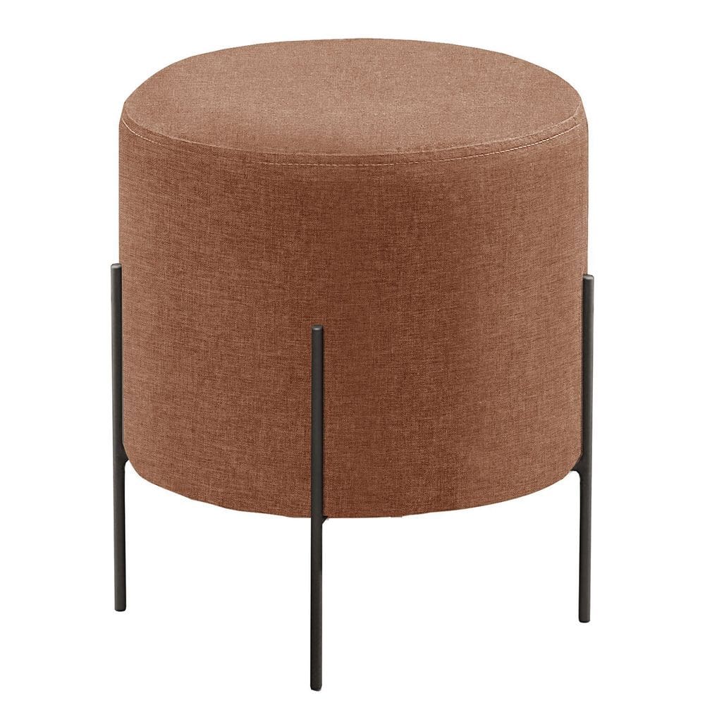 Puff Banqueta Estofado 48x40cm Luxo Odim Terracota