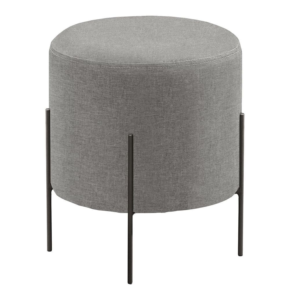 Puff Banqueta Estofado 48x40cm Luxo Odim Cinza