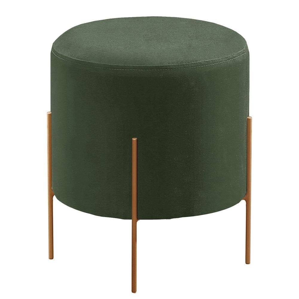 Puff Banqueta Estofado 48x40cm Luxo Odim Verde