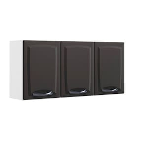 Armário Aéreo de Cozinha Grafite 3 Portas New Premium
