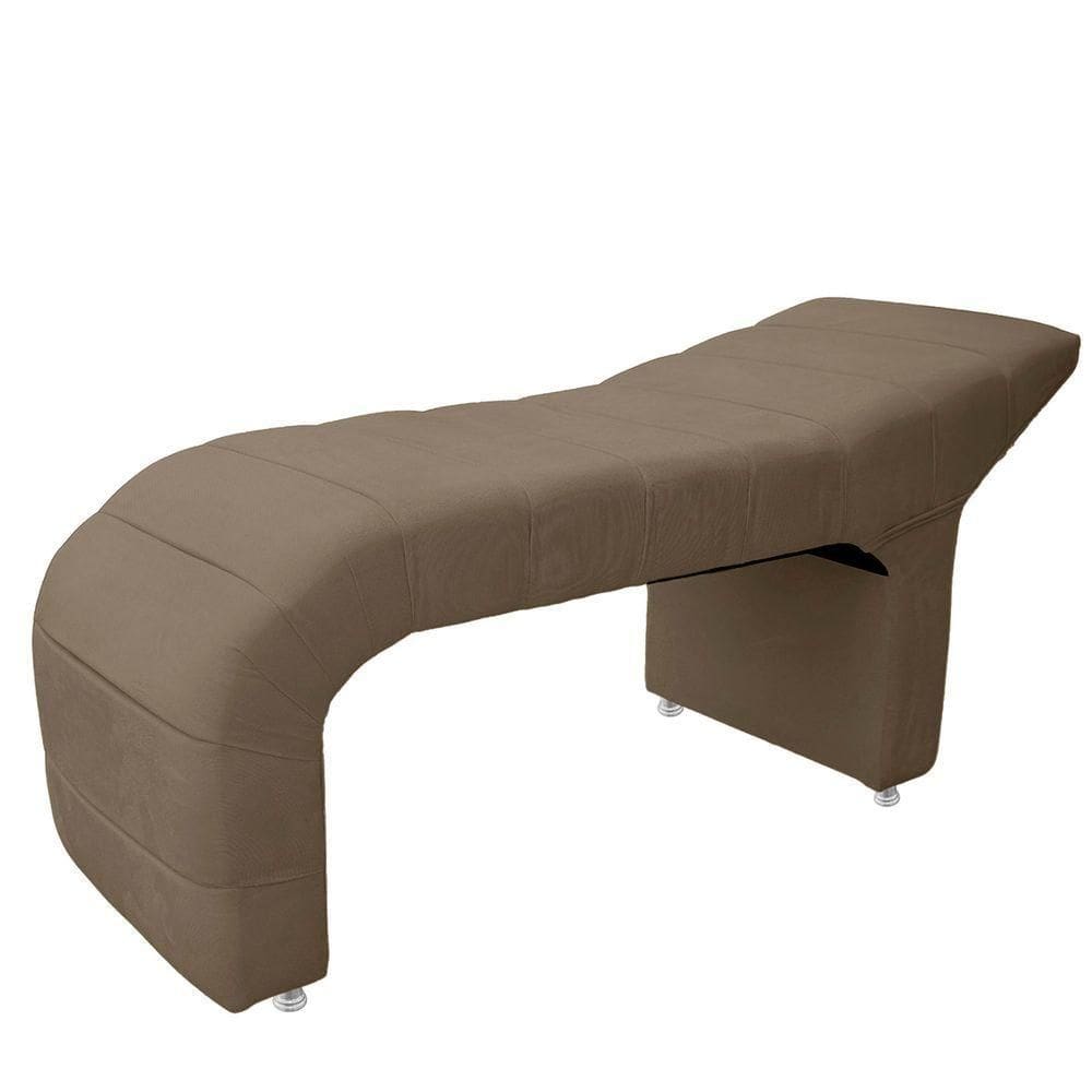 Cabeceira Casal Estofada Para Cama Box Ayla Veludo Cor Capuccino