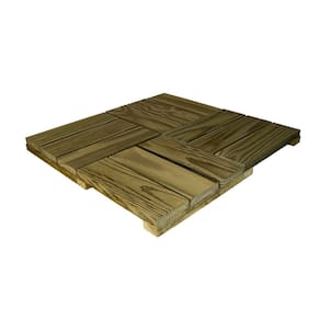 Deck Modular 30x30 Pinus Tratado - caixa com 0,81m2 - Verde