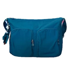 Bolsa Kipling Sidney Alça Transversal Azul - Twinkle Teal