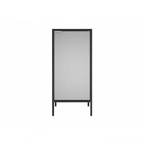 Balcão Alto Multiúso Itatiaia Smart - 1 Porta - Preto C/ Cinza Matte
