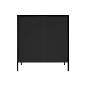 Balcão Alto Multiúso Itatiaia Smart 2 Portas Preto Matte