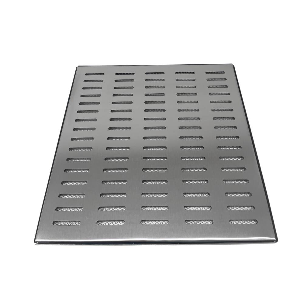 Grelha Externa com Aro 50x50 Inox 304 com Tela