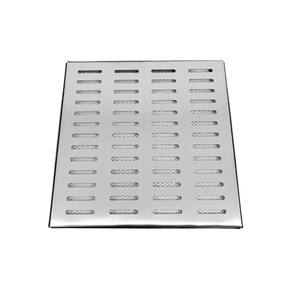Grelha Ralo Quadrado Grande 40x40 Inox 304 com Aro e Tela