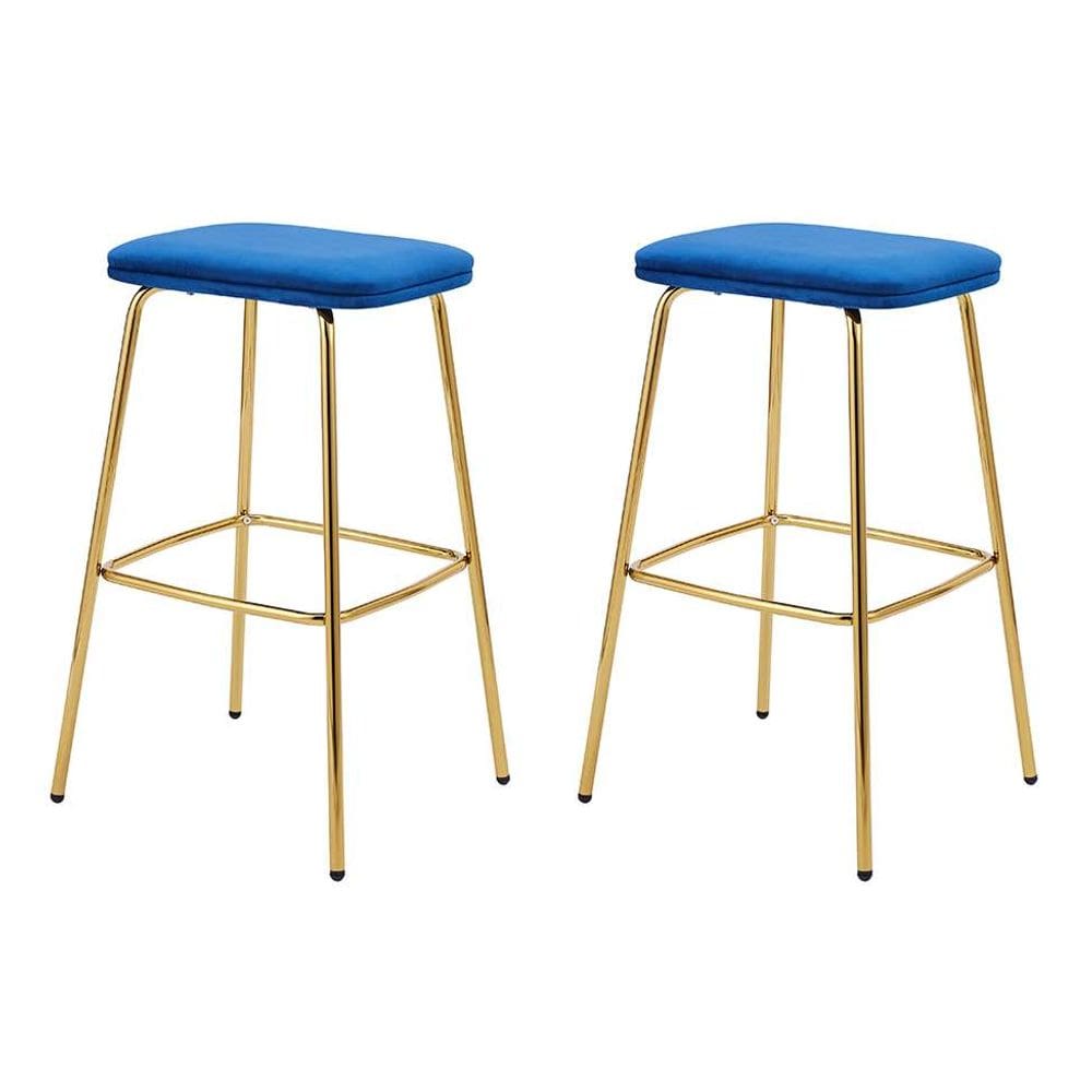 conjunto com 2 banquetas connie azul escuro