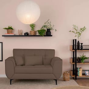 sofá 2 lugares piacenza linho marrom 152 cm