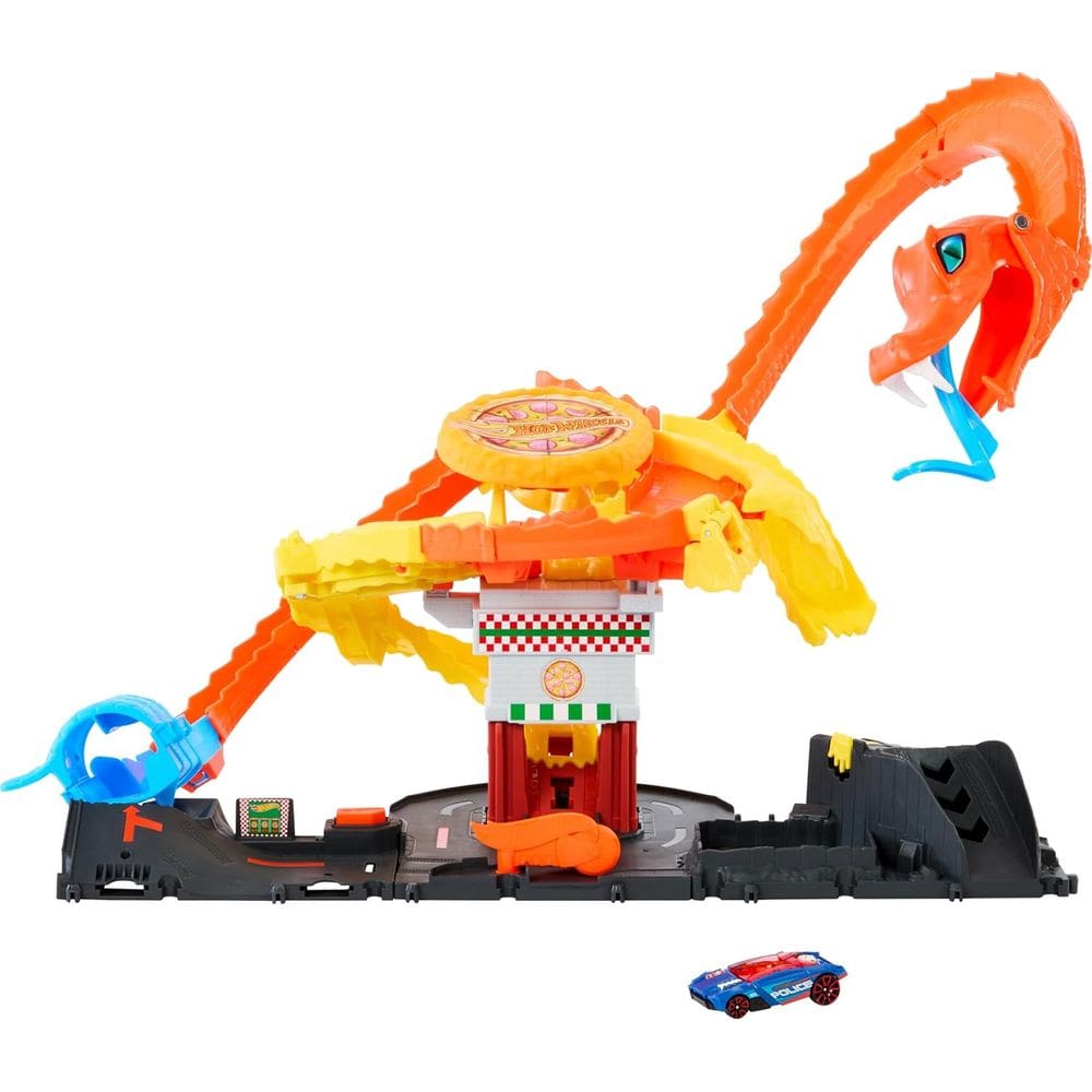 Htn81 Hot Wheels City Pista Ataque De Cobra Vs Pizzaria
