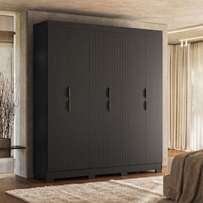guarda-roupa casal york 6 pt 2 gv preto