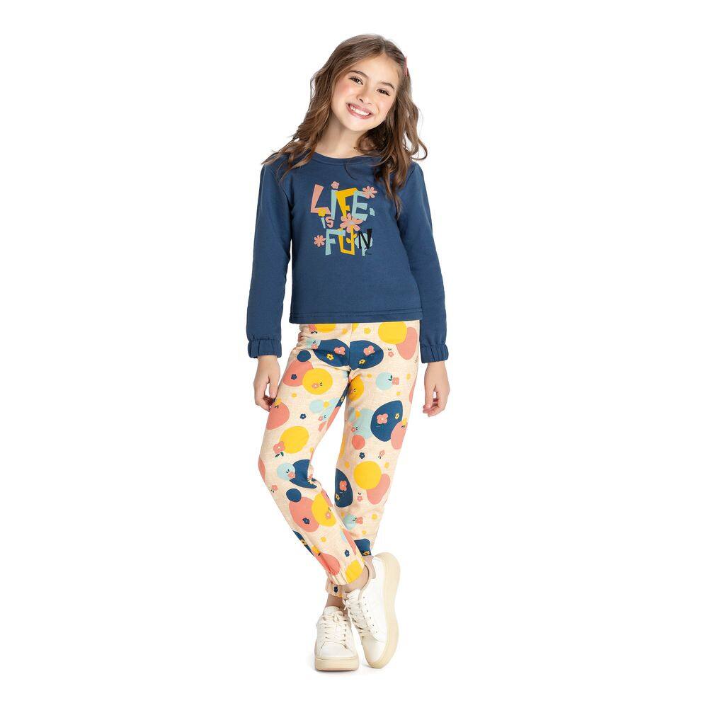 Conjunto Elian Moletom Peluciado Life Is Fun Cód: 581