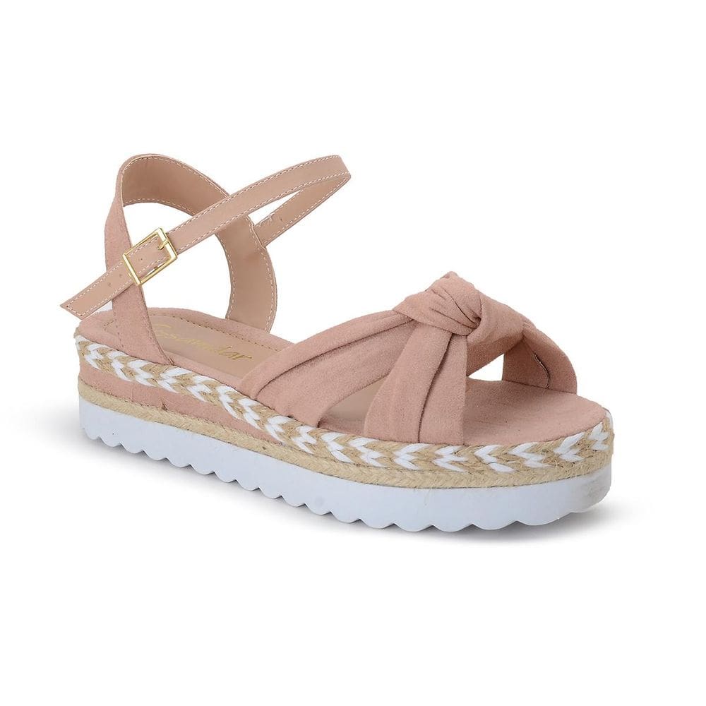 Sandalia Plataforma Feminina Adulto Fivela Nó Luh