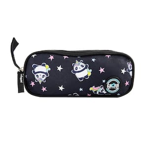 Estojo 2 Divisórias Cross Style Panda Unicórnio Preto Clio