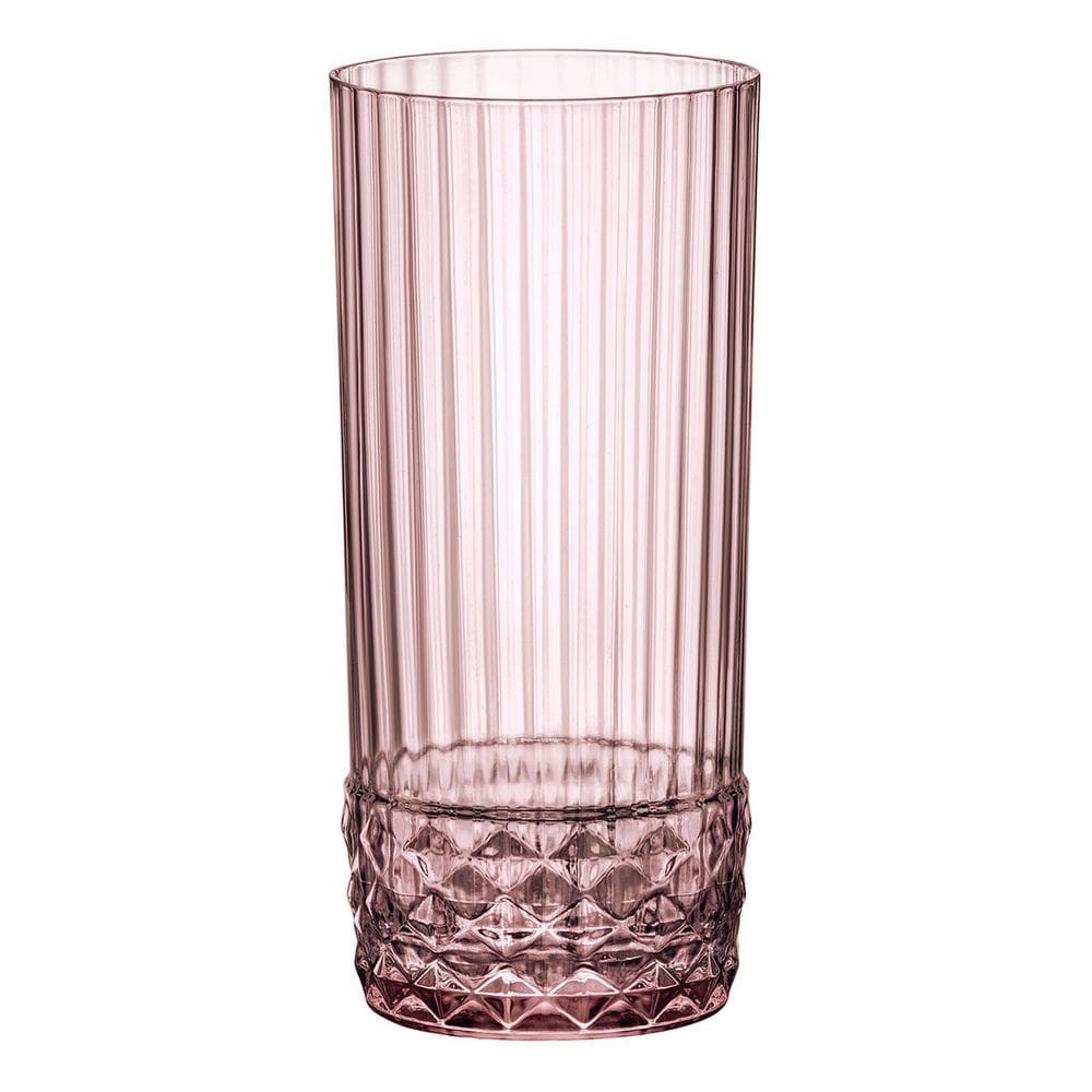 JG 6PÇ COPO LONG DRINK BORMIOLI ROCCO AMERICA 20S VIDRO 490ml 16x7x7cm ROSA