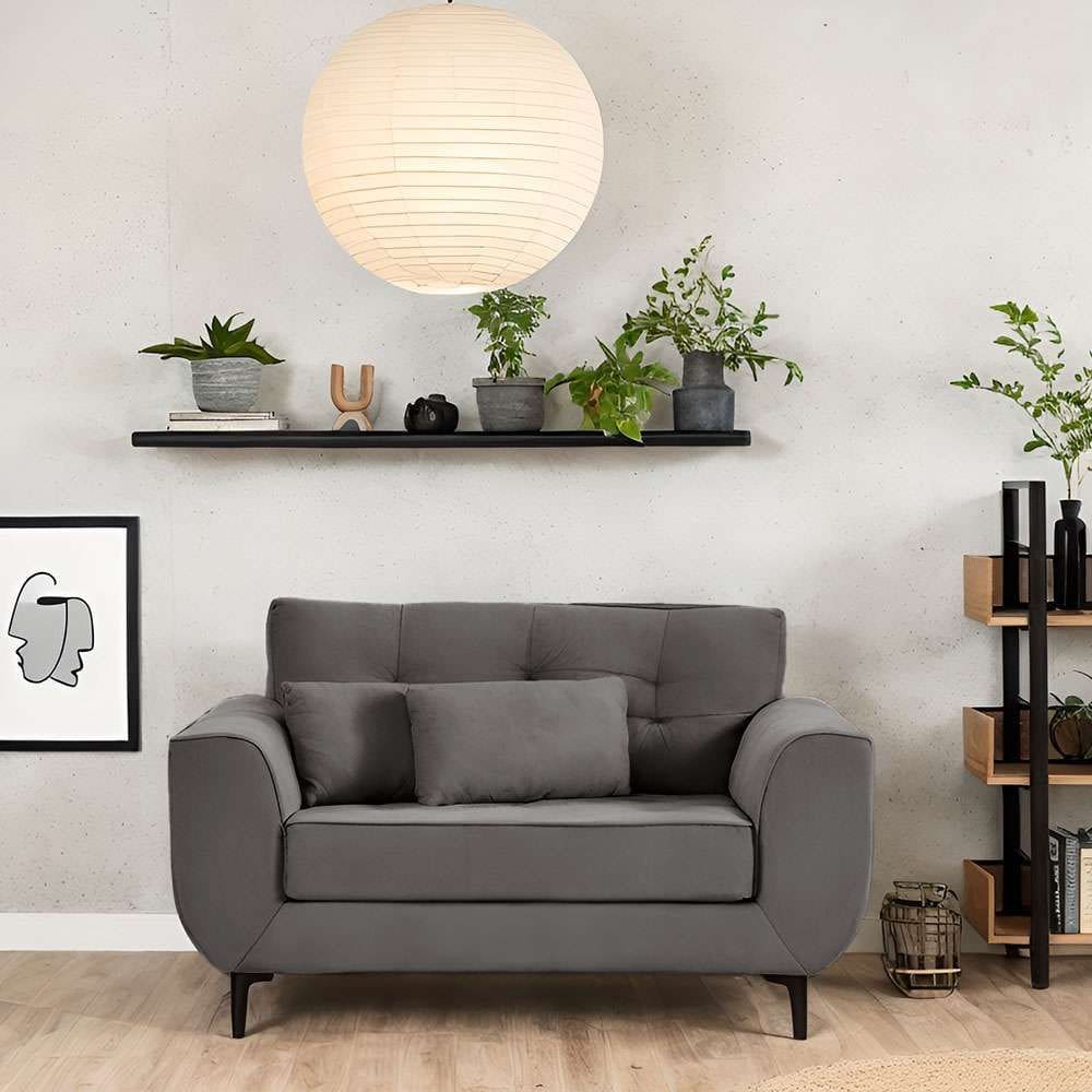 sofá 2 lugares piacenza suede cinza 152 cm