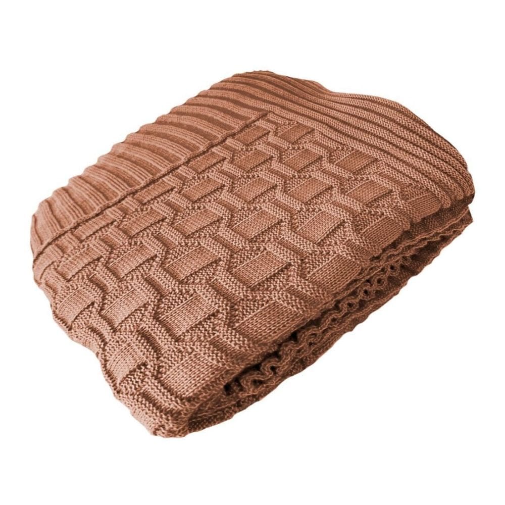 Manta Peseira de Tricot 90x180 Cm - Diamond Rose