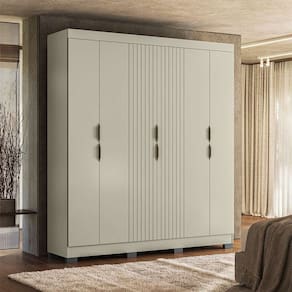 guarda-roupa casal york 6 pt 2 gv off white